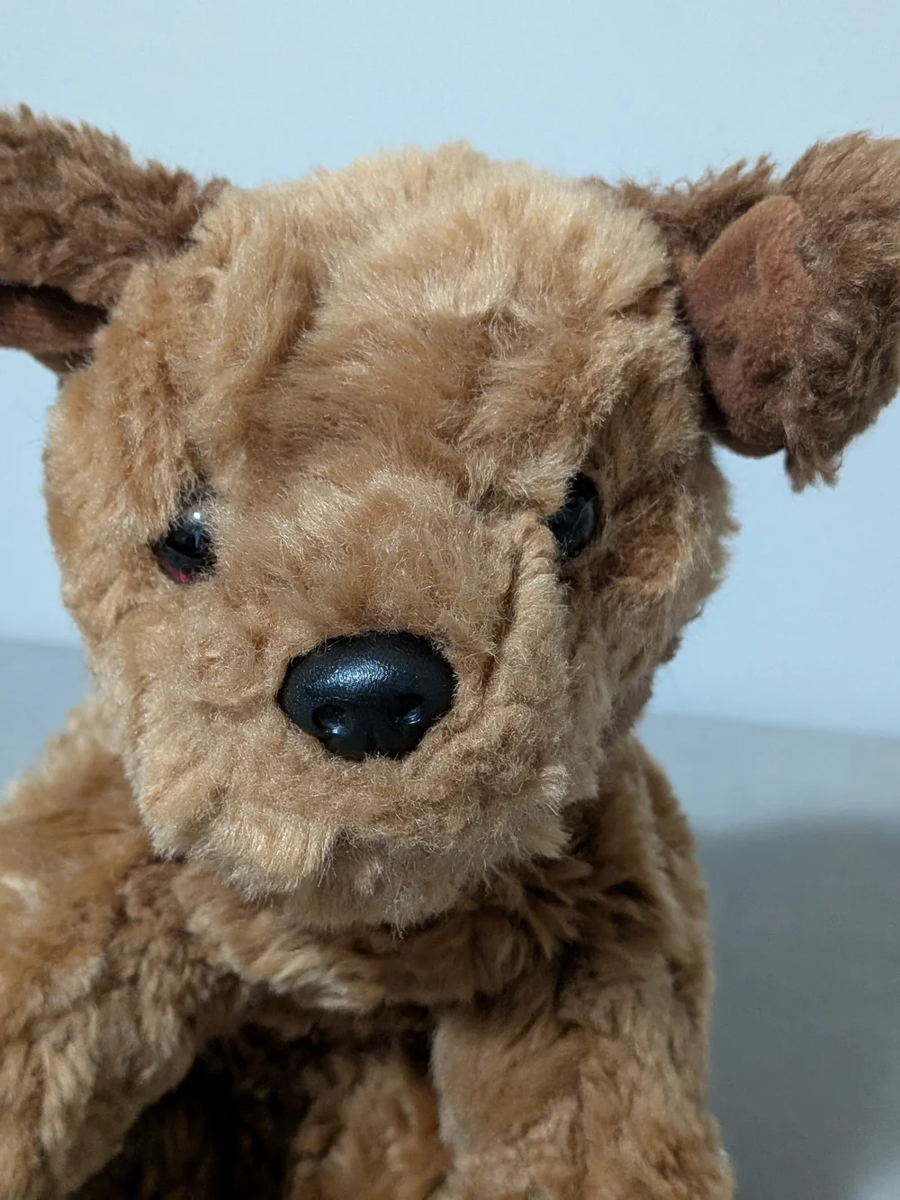 TY Beanie Stuffed Plush Animal CHIPS Dog Light & Dark Brown Vintage 1996